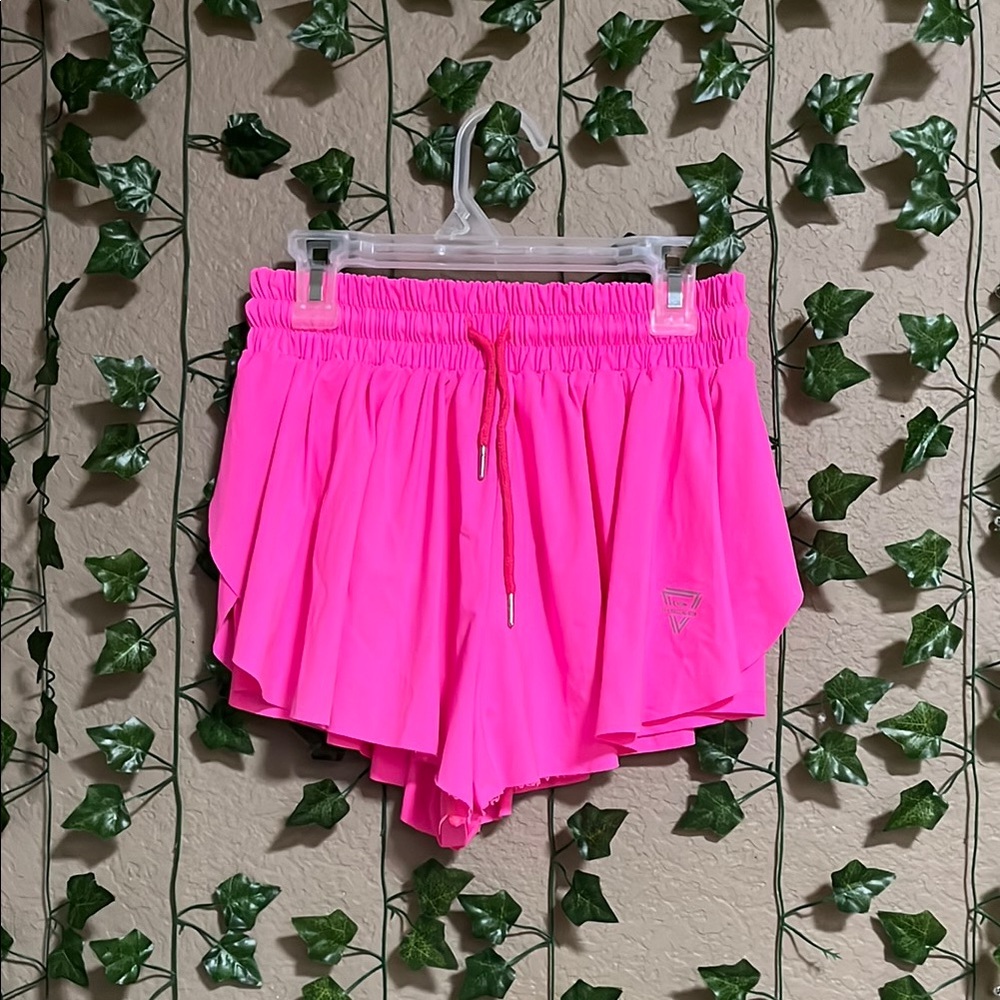 Women's Neon Pink Athletic Shorts